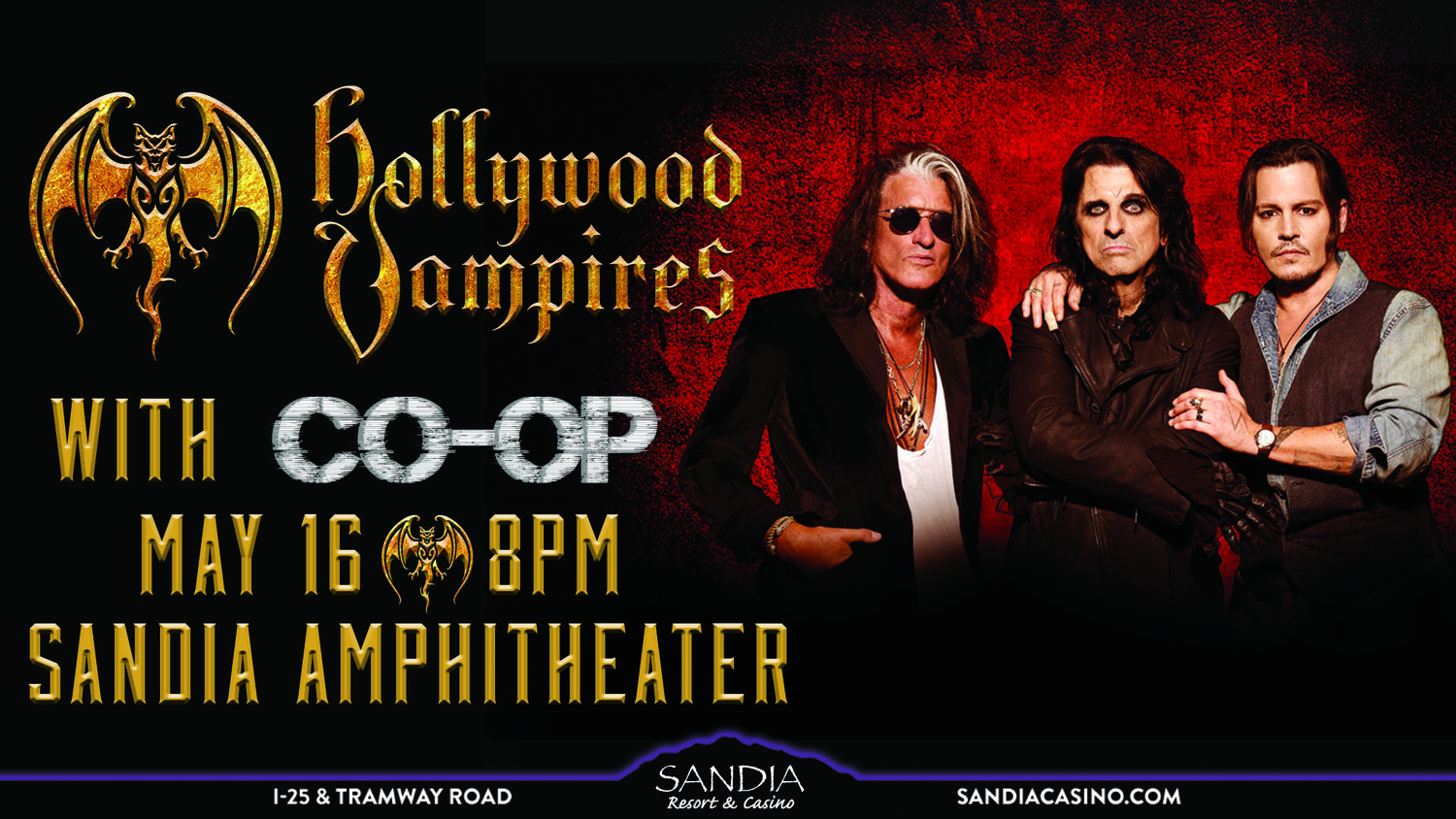 Hollywood Vampires with CO-OP Band Rock Metal Concert Live ALBUQUERQUE